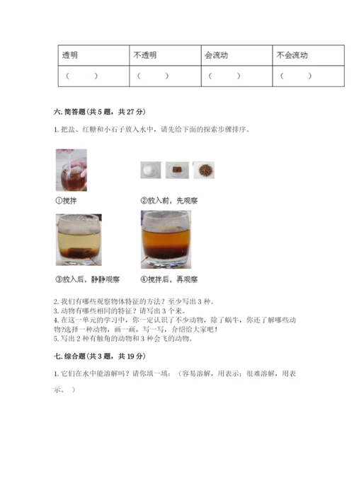 教科版一年级下册科学期末测试卷【考点提分】.docx