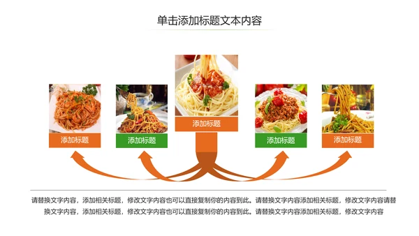 餐饮美食意大利面面食宣传介绍PPT模板