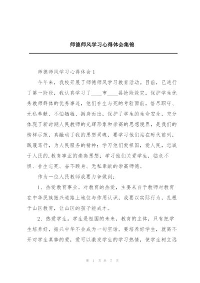 师德师风学习心得体会集锦.docx