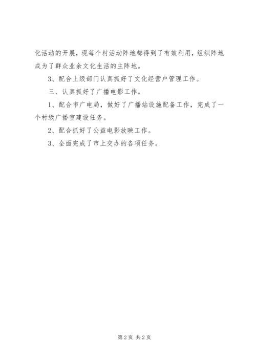 乡镇文体广播工作总结.docx