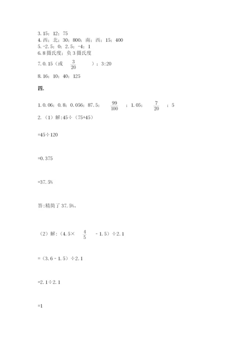 小学数学六年级下册竞赛试题一套.docx