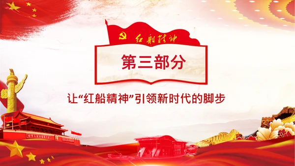 红船映初心学习红船精神党课PPT模板