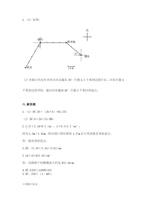 2022年人教版六年级上册数学期末测试卷【考点精练】.docx