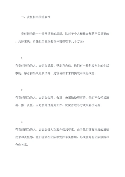 担当责任剖析