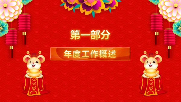 2020新春贺岁企业年会总结表彰PPT模板