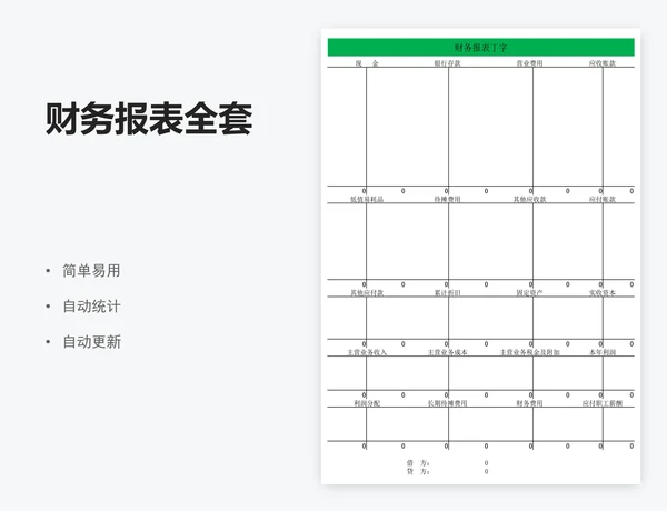 财务报表全套