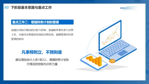 蓝色财务部工作总结通用PPT模板