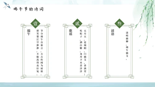 端午节诗词科普主题班会PPT模板