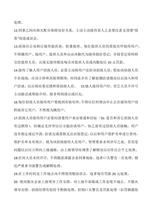 招商部标准规章管理核心制度.docx