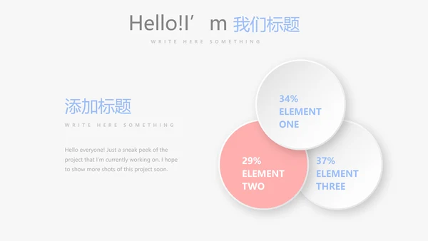 时尚小清新微立体述职报告通用PPT动态模板封面含PS