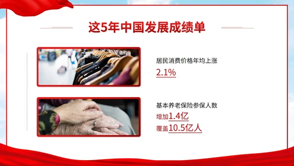红色党政实景全国两会政府工作报告带内容PPT模板