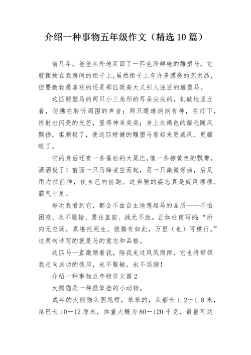 介绍一种事物五年级作文（精选10篇）.docx