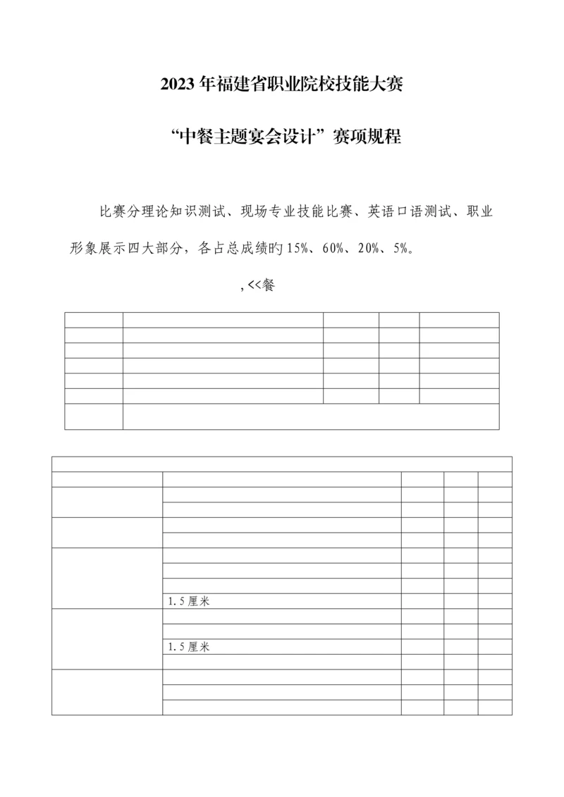 福建高职院校职业技能大赛中餐宴会设计比赛方案.docx