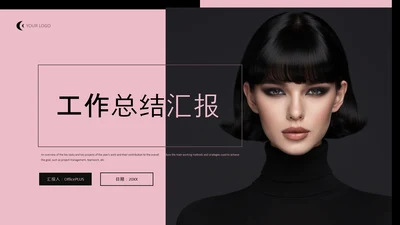 欧美风简约工作汇报PPT模板