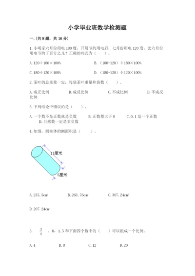 小学毕业班数学检测题【综合题】.docx