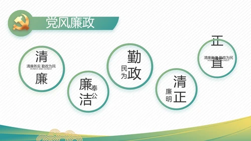 党建党风廉政学习教育动态PPT模板