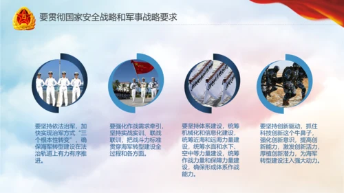 军队教育建设强大蓝海海军航母舰队PPT