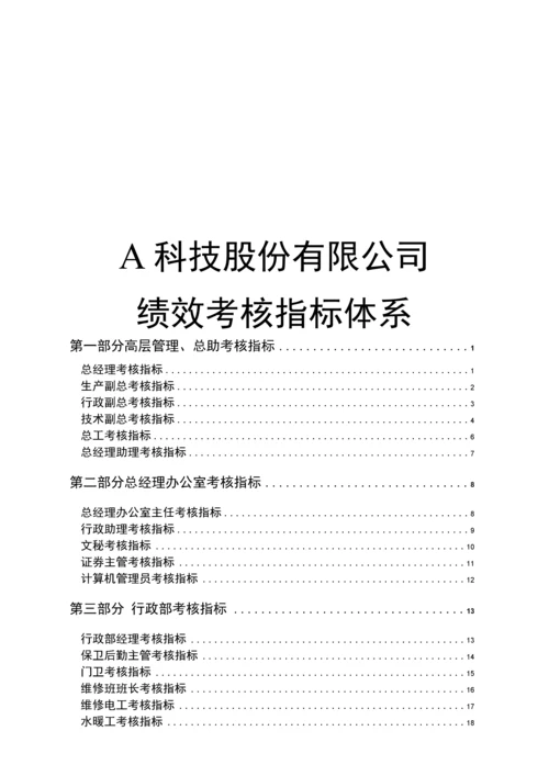 科技公司绩效考核指标体系.docx