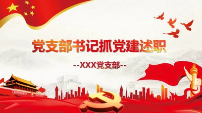 党支部书记抓党建述职报告工作总结PPT