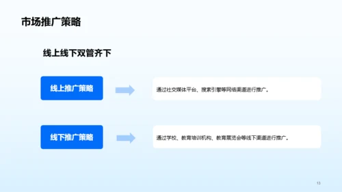 蓝色3D教育产品推广会PPT模板