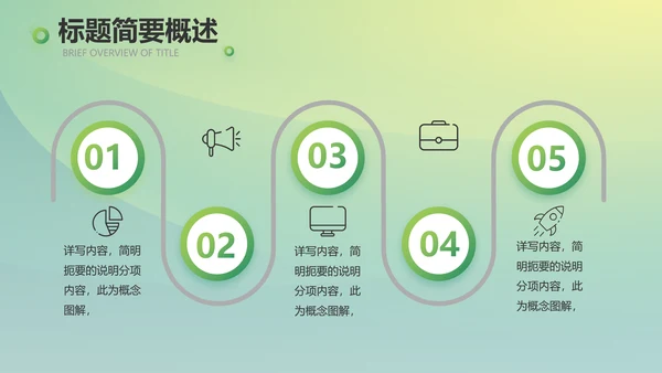绿色大气医疗健康产业项目介绍动态PPT