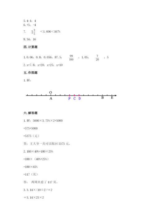 平乐县六年级下册数学期末测试卷完美版.docx