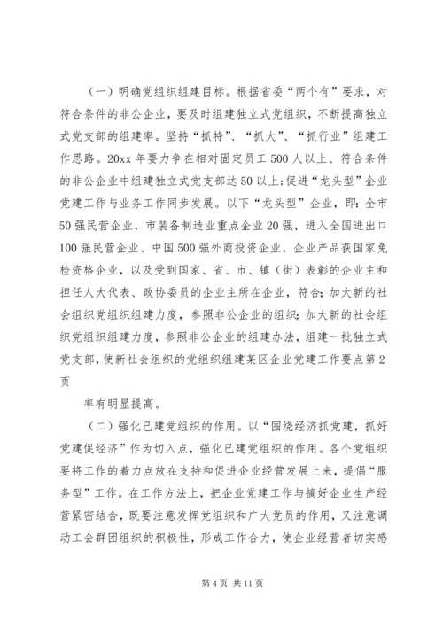 某区企业党建工作要点.docx