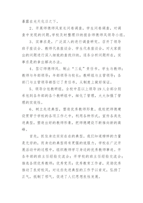 小学师德师风工作总结.docx