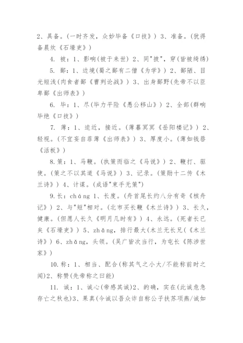 初三语文古诗文言文知识点.docx