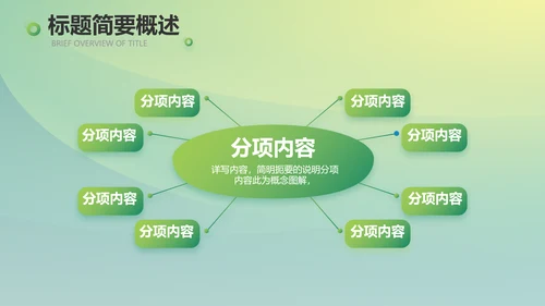 绿色大气医疗健康产业项目介绍动态PPT