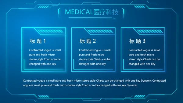 蓝色医学影像数字化医疗技术工作总结动态PPT