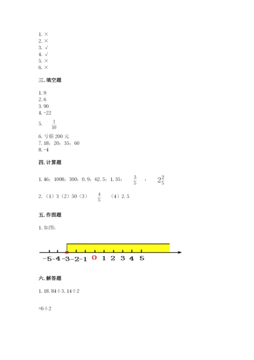 楚雄市六年级下册数学期末测试卷汇编.docx