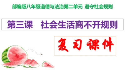 第三课   社会生活离不开规则复习课件（21张PPT）
