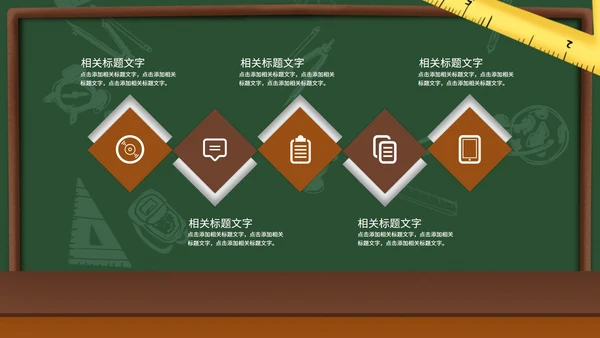 卡通手绘黑板教育教学PPT模板