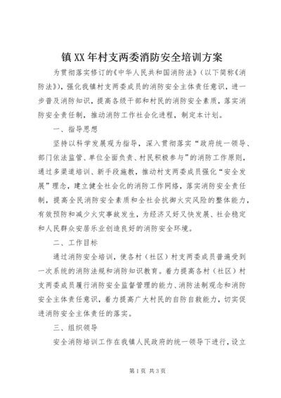 镇XX年村支两委消防安全培训方案.docx