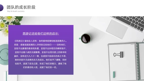 紫色渐变简约形状商务风管理心理学PPT模板