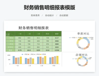 财务销售明细报表模版