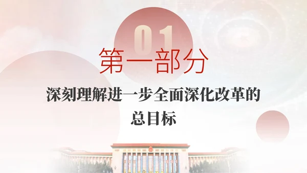 深入学习二十届三中全会进一步全面深化改革的总目标专题党课PPT