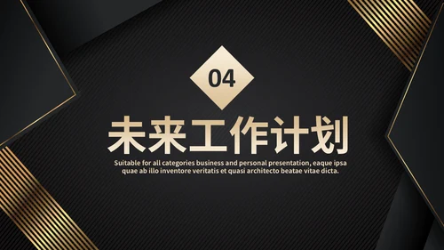 黑金奢华工作总结汇报通用PPT模板
