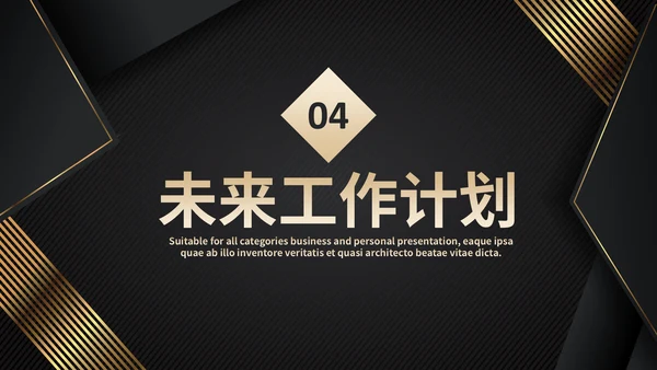 黑金奢华工作总结汇报通用PPT模板
