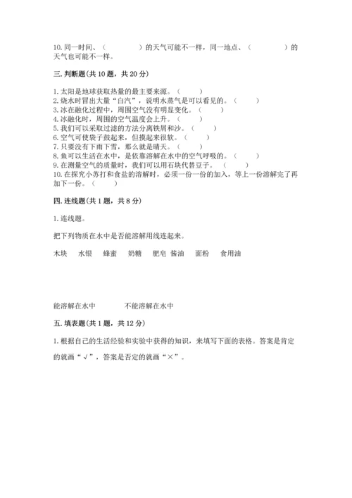 教科版三年级上册科学《期末测试卷》附参考答案（培优b卷）.docx