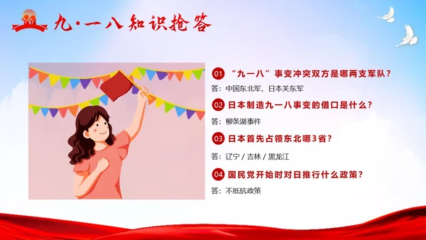 九一八事变纪念日勿让九一八勿忘国耻918PPT课件