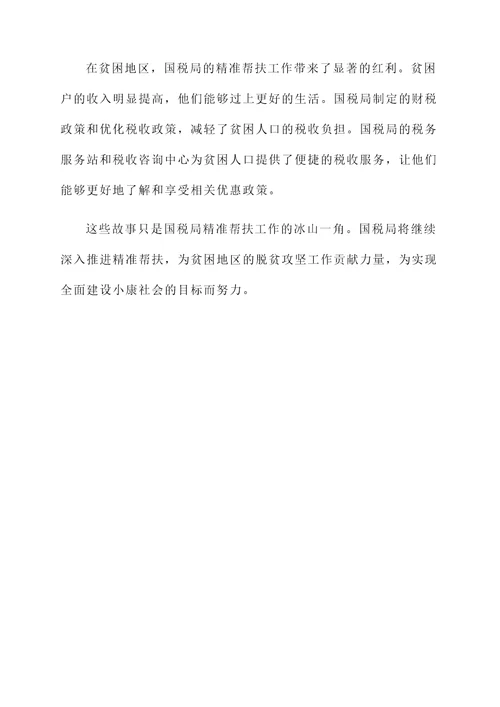 国税局精准帮扶情况汇报
