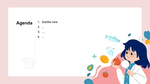 黄色插画风小学生食品安全教育PPT主题
