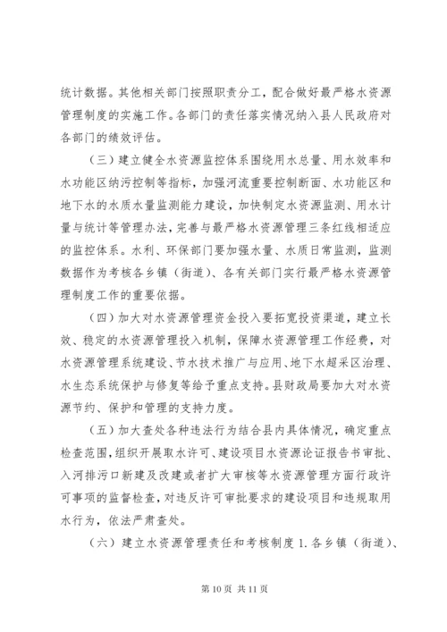 县水资源调度方案.docx