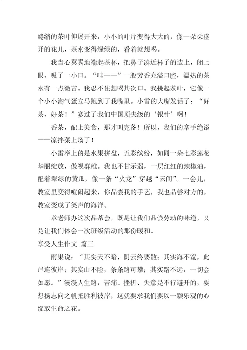 享受人生作文1