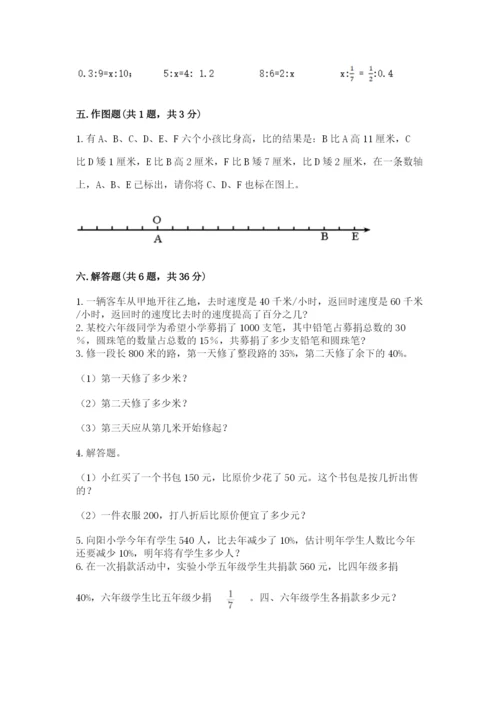 大祥区六年级下册数学期末测试卷及参考答案.docx