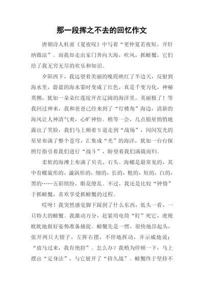 那一段挥之不去的回忆作文.docx