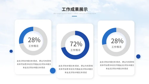 简约雪山商务季度工作总结工作汇报述职报告ppt模板