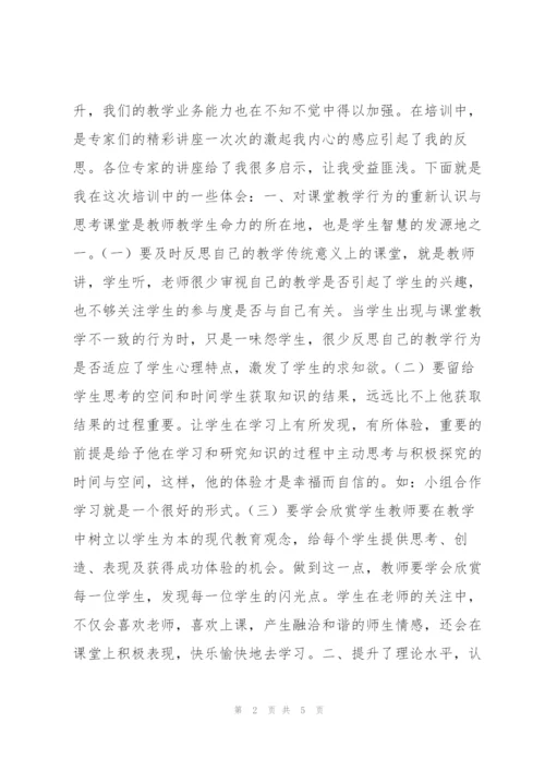 教师培训个人总结范文.docx